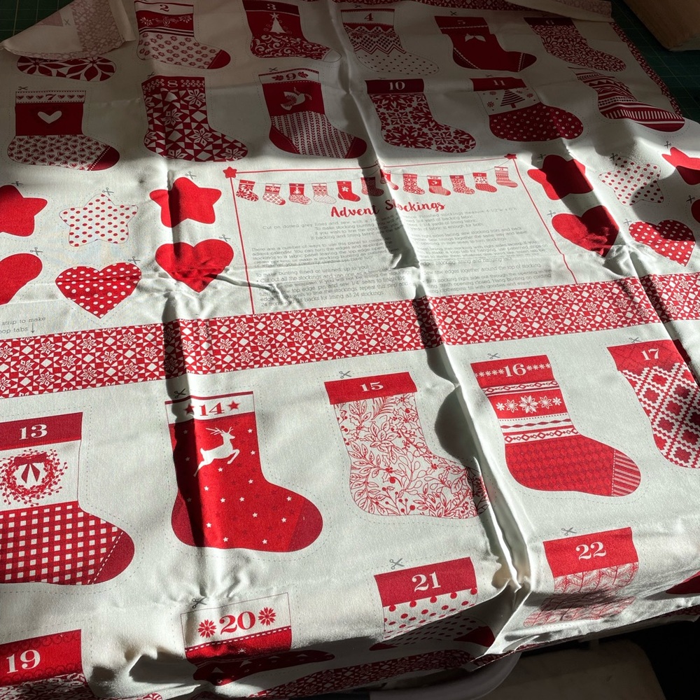 Kate Spain for Moda Christmas Stocking Advent Calendar Kit
